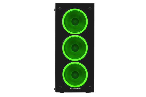 Mars Gaming MCGGREEN computer case Midi Tower Black – image 2
