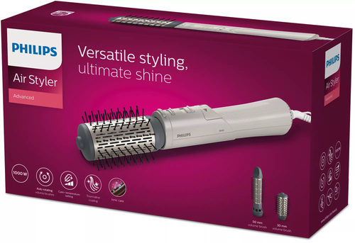 Philips Série 7000 Brosse soufflante en céramique avec 2 accessoires de coiffage BHA710/00 – Photo 2 sur 3