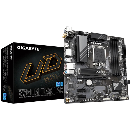 MOTHERBOARD GIGABYTE B760M DS3H AX SOCKET 1700 4DDR5 760 B760M DS3H AX - Gigabyte