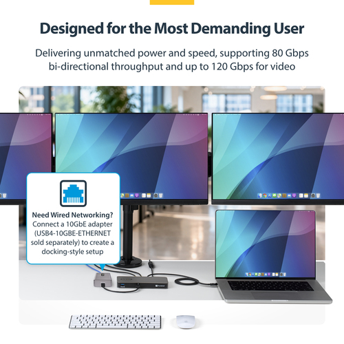 StarTech.com 4-Port Thunderbolt™ 5 Hub with Thunderbolt™ Share KVM, 80/120Gbps, 8K – image 8