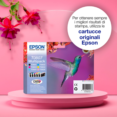 Epson T0803 – Cartuccia magenta originale (Colibrì)
