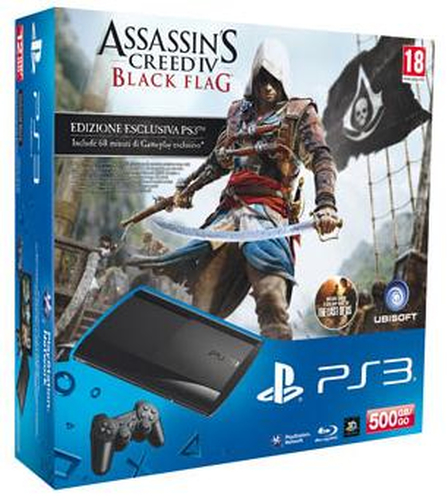 Sony Interactive Entertainment 500GB PlayStation 3 + The Last of Us + Assassin's Creed 4: Black Flag