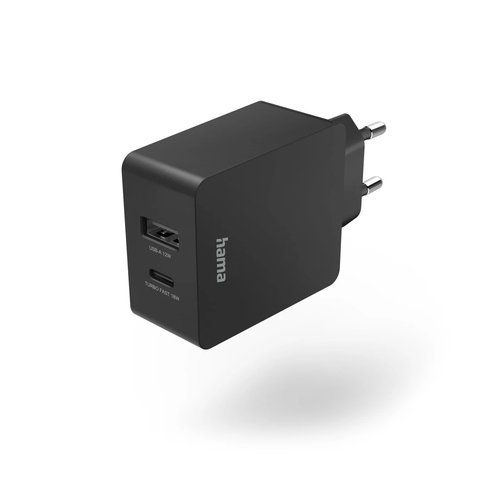 Hama 00139522 зарядное устройство для мобильных устройств Смартфон, Планшет Черный Кабель переменного тока Быстрая зарядка Для помещений