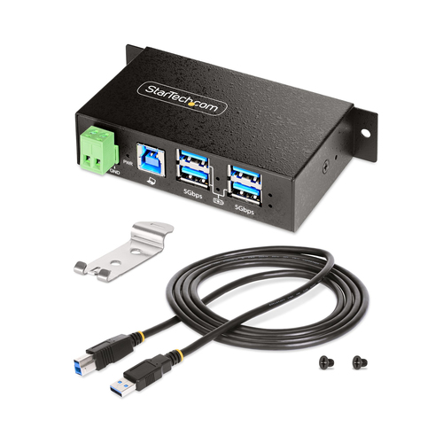StarTech.com 4-Port Managed USB Hub with 4x USB-A, Heavy Duty with Metal Industrial Housing, ESD & Surge Protection, WallDeskDin-Rail Mountable, USB, afbeelding 8