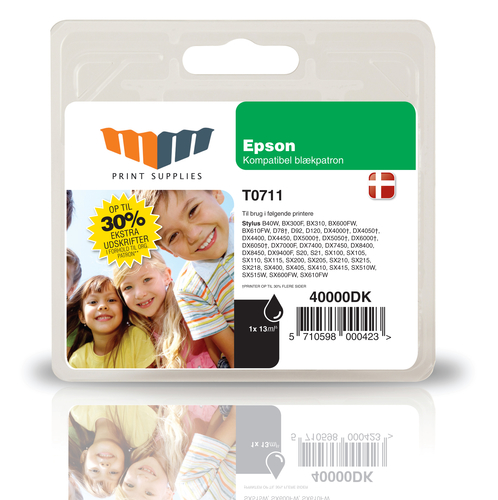 MM Black Inkjet Cartridge - Replaces Epson T0711 - 30% Extra ink compared to OEM