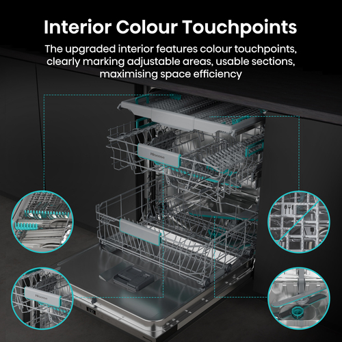 Hisense HV16CUK Full-size Fully Integrated Dishwasher, Black - image 5