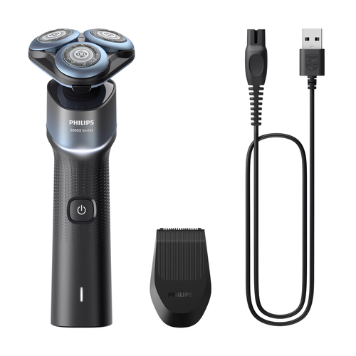 Philips Series 5000x X5006/07 men's shaver Rotation shaver Trimmer Black, Blue, Metallic