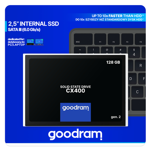 Goodram CX400 gen.2 128 GB 2.5" Serial ATA III 3D TLC NAND