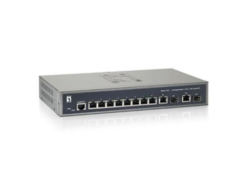 LevelOne 8 GE + 2 GE Combo SFP L2 Managed Switch