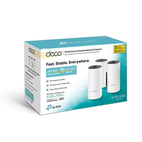 TP-Link Deco P9 Whole Home WiFi System - Triple Pack, White - image 2