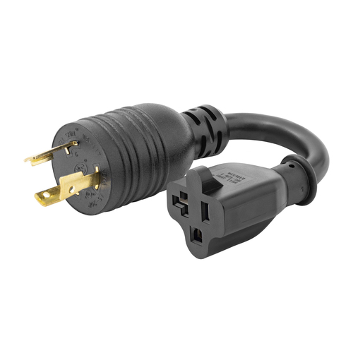 6IN (15CM) HEAVY DUTY POWER CORD, NEMA L5-20P TO NEMA 5-20R, 20A 125V, 12AWG, HE