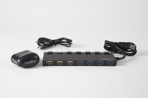 CoolBox HUBCOO356A interface hub USB 3.2 Gen 1 (3.1 Gen 1) Type-A 5000 Mbit/s Black – image 5