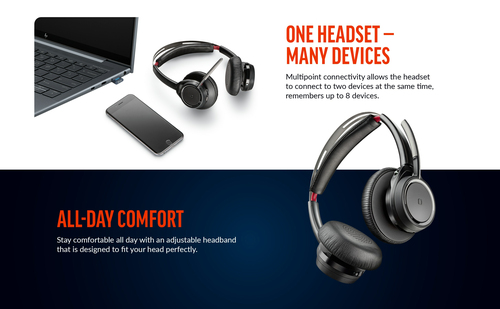 HP Poly Voyager Focus B825-M UC Microsoft Teams Certified Headset – image 9
