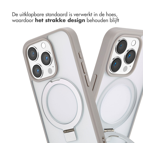 Accezz Ring Stand Backcover met MagSafe iPhone 15 Pro - Grey, afbeelding 6