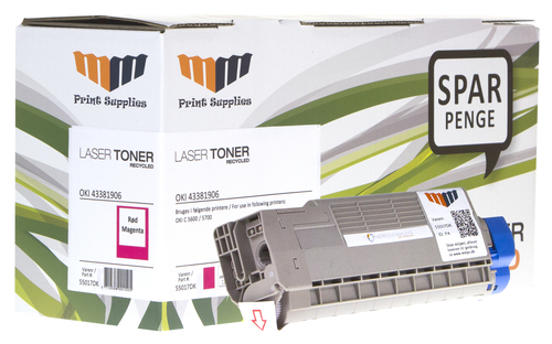 MM Magenta Laser Toner - OKI 43381906 - For OKI C 5600 / 5700 – image 1
