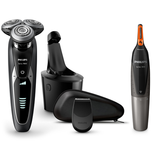 Philips SHAVER Series 9000 S9531/26PR men's shaver Rotation shaver Trimmer Black, Silver