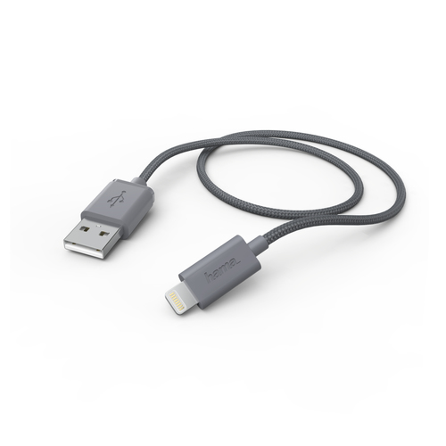 Hama 00187225 кабель с разъемами Lightning 1 m Серый