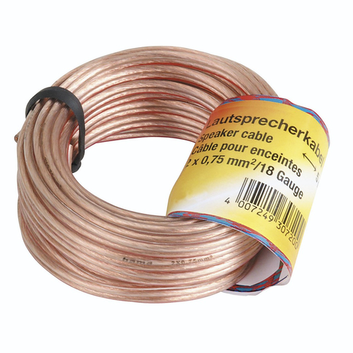 Hama 00205266 аудио кабель 20 m Медный, Прозрачный
