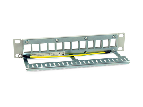 Equip Patchpanel 12x RJ45 Cat6A 10" FTP 1HE Premium helder grijs, afbeelding 2