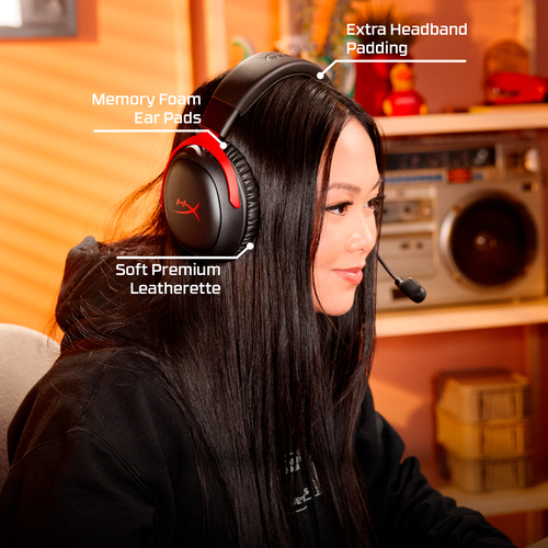 HyperX Cloud III S Sans Fil Rouge/Noir – Photo 5 sur 7