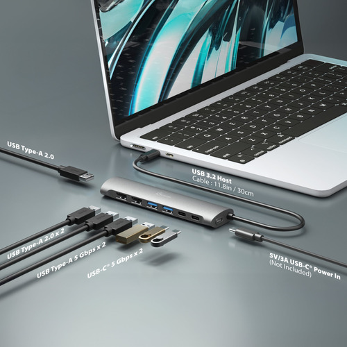 j5create USB-C 7-Port HUB 5A2C – image 5