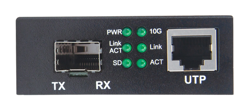 Intellinet 10GBase-T to 10GBase-R Media Converter, 1 x 10 GB SFP Slot, 1 x 10GB RJ45 Port (Euro 2-pin plug) Medieomsætter Gigabit Ethernet 10 Gigabit Ethernet 5 Gigabit Ethernet 2.5 Gigabit Ethernet – billede 3