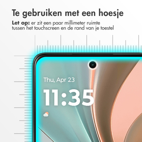 Accezz Gehard Glas Screenprotector Motorola Moto G75 5G, afbeelding 3