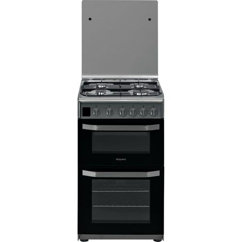 Hotpoint HD5G00CCX Freestanding cooker Gas Black, Stainless steel