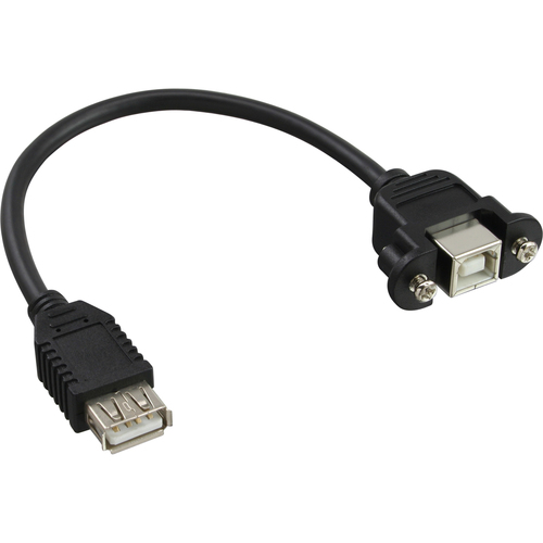 Product image: InLine USB 2.0 Adapter Cable Type A female / Chassis Connector Type B, 0.2m