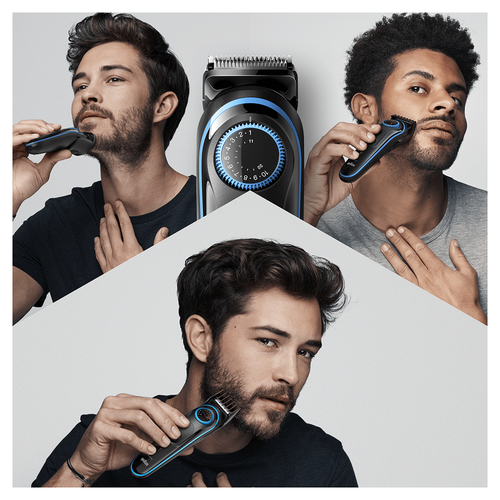 Braun Beard Trimmer BT5240 MenTrimmer & Hair Clipper, 39 Length Settings, Black/Blue – image 2