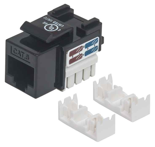 Intellinet JACK RJ45 CAT6 KEYSTONE DE IMPACTO NEGRO imagen 1
