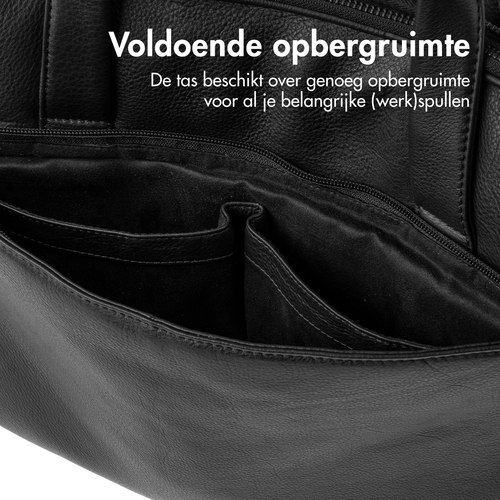 Accezz Leather Laptoptas 16 inch - Zwart, afbeelding 5