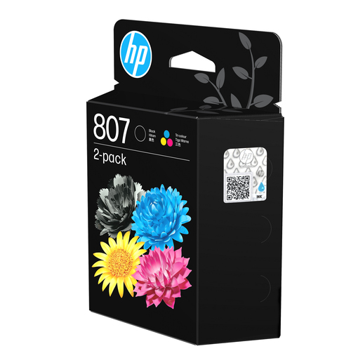 HP 807 2-Pack Black Original Ink Cartridge