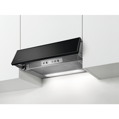 Electrolux DXK5511SW Semi built-in (pull out) Black, Silver 245 m³/h