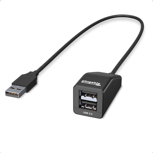 PLUGABLE USB 2.0 2-PORT HIGH SPEED ULTRA COMPACT HUB SPLITTER (480 MBPS, USB 2.0