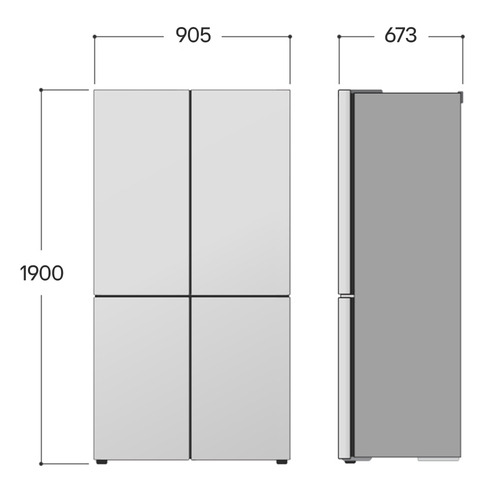 LG GMM42PYBEH side-by-side refrigerator Freestanding – image 4