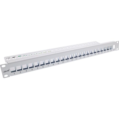 Product image: InLine Blank Patch Panel 19" 24 Port 1U light grey