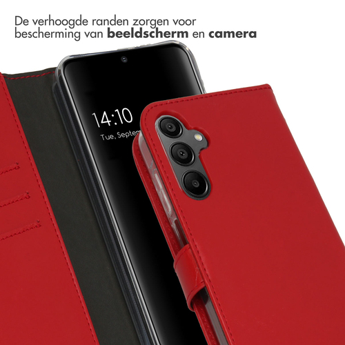 Selencia Echt Lederen Bookcase Samsung Galaxy A15 (5G/4G) - Rood, afbeelding 4
