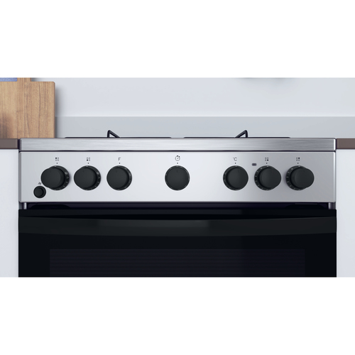 Indesit IS67G5PHX/UK cooker Freestanding cooker Electric Gas Stainless steel