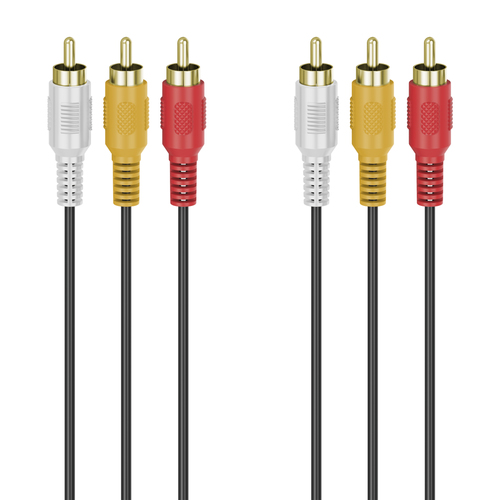 Hama 00305014 аудио кабель 3 m 3 x RCA Черный