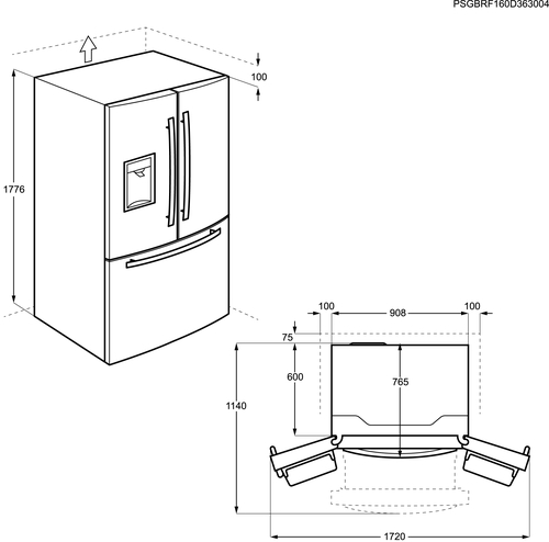 AEG RMB86321NX side-by-side refrigerator Freestanding – image 5