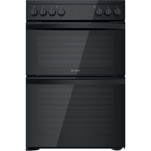Indesit ID67V9KMB/UK cooker Freestanding cooker Electric Ceramic hob Black
