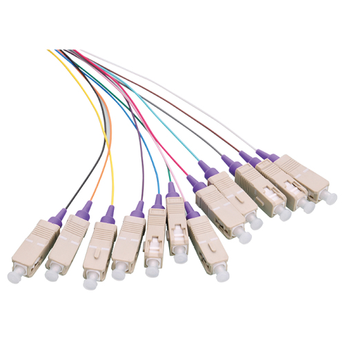 Fiberpigtail-sæt LogiLink 12 x SC OM4 2 m - farvet, violet stik