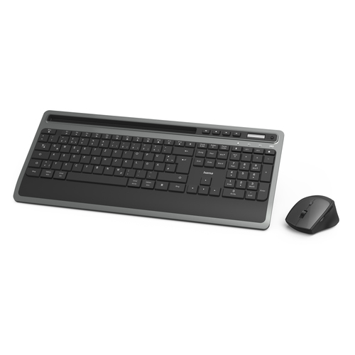 Hama KMW-600 Plus клавиатура Мышь входит в комплектацию Офисная РЧ беспроводной + Bluetooth QWERTZ Немецкий Антрацит, Черный