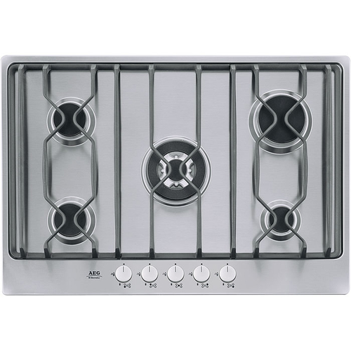 AEG 70454GM hob Silver Built-in Gas 5 zone(s)