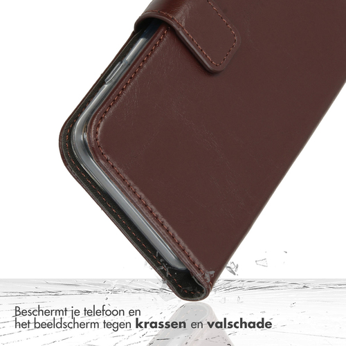 Selencia Echt Lederen Bookcase Samsung Galaxy A13 (4G) - Bruin, afbeelding 2