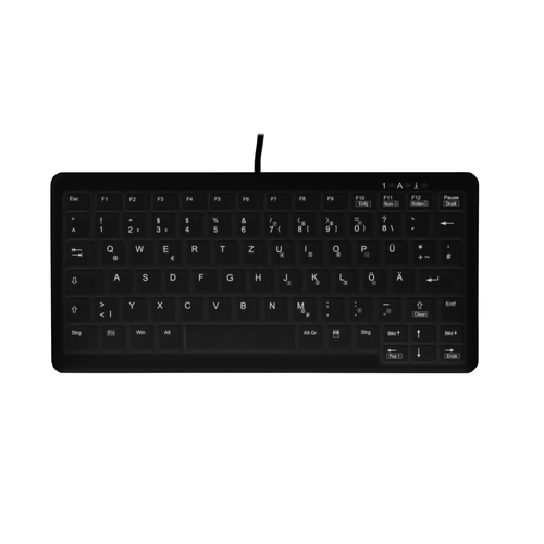 Contour Design Active Key AK-CB4110F-U1-B/NOR клавиатура Медицина USB QWERTY Северные страны Черный