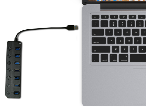 IOPLEE HPG-HU37A interface hub USB 3.2 Gen 1 (3.1 Gen 1) Type-A 5000 Mbit/s Black – image 4