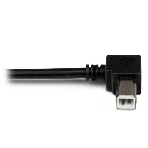 StarTech.com 3m USB 2.0 A to Left Angle B Cable Cord - 3 m USB Printer Cable - Left Angle USB B Cable - 1x USB A (M), 1x USB B (M) (USBAB3ML) USB-kabel 3m Sort – billede 5