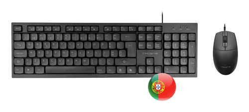 Tacens Anima ACP02PT keyboard Mouse included Home/Office USB QWERTY Portuguese Black